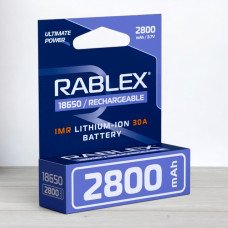 Акумулятор високотоковий Rablex 18650 Li-ion IMR 30A. 2800mah, 3,7V