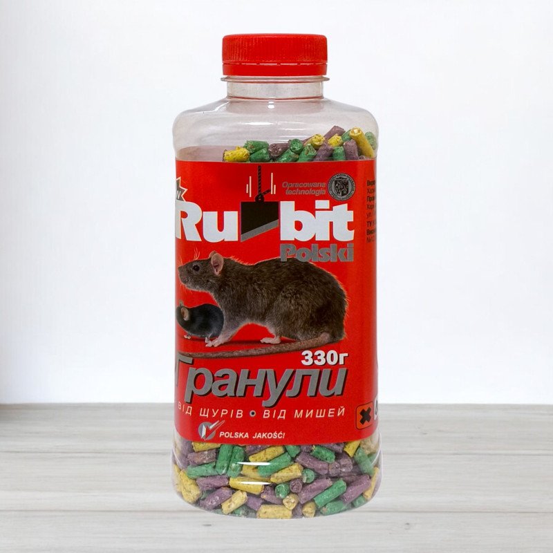 Гранули від щурів та мишей Rubit, банка 330г