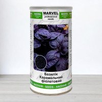 Насіння базиліка Карамельний Фіолетовий, Узбекистан, Marvel, банка 500г