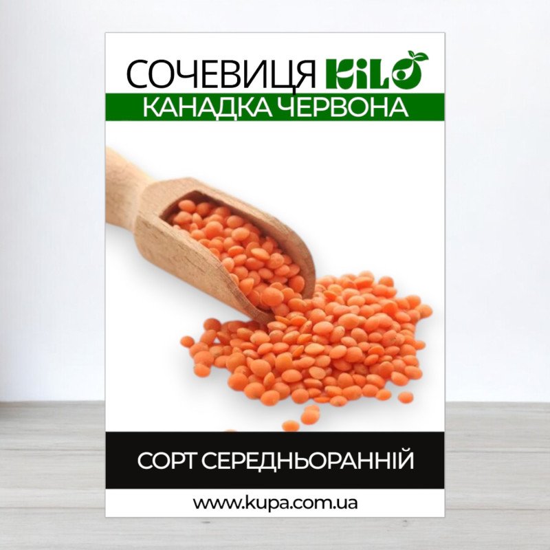 Насіння сочевиці Канадка Червона, 1кг