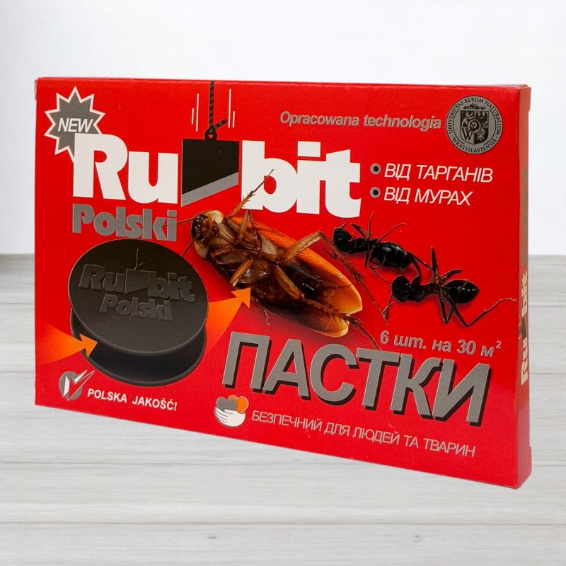Пастка від тарганів та мурах Rubit, 6шт/уп