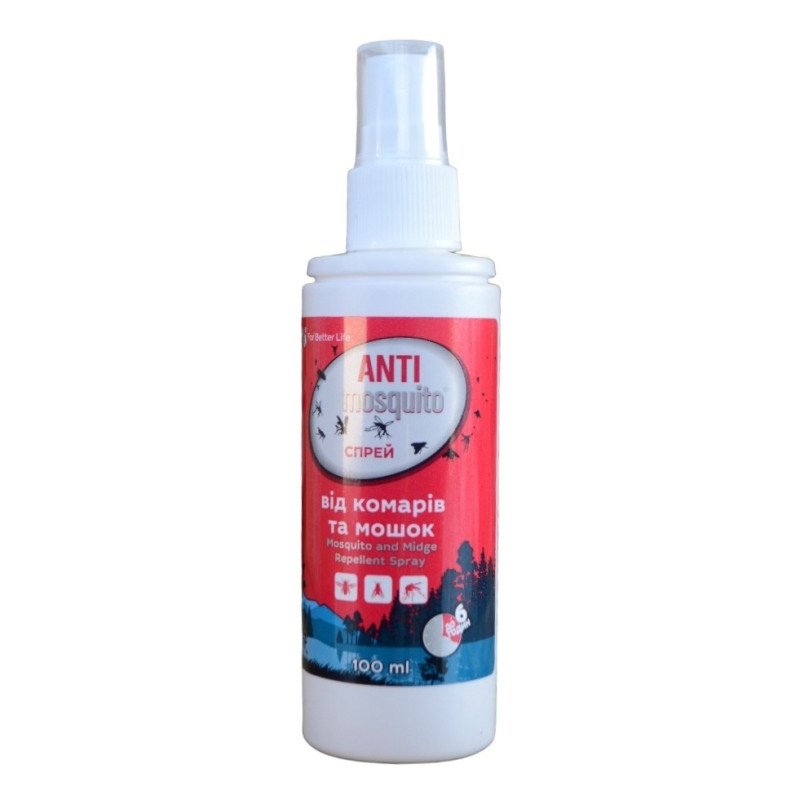 Спрей від комарів та мошок Anti Mosquito, 100мл
