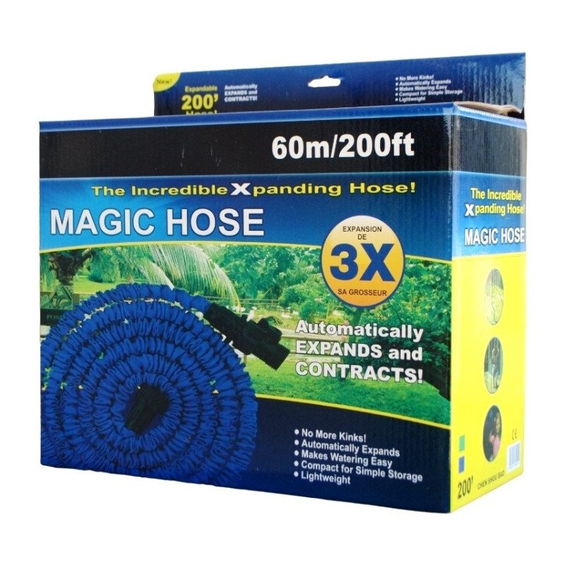 Шланг розтяжний Magic Hose 3Х з розпилювачем, 60м
