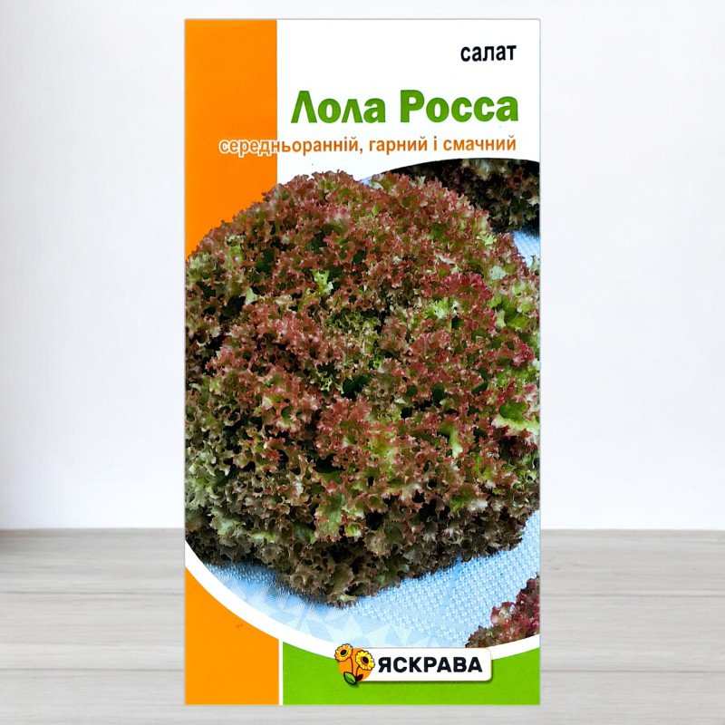 Насіння салату Лолло Росса, Яскрава, 1г